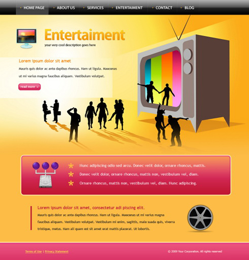 Website laten maken met Entertainment en Media  270 webdesign